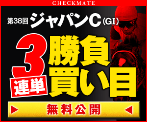 チェックメイト ジャパンカップ300 250 芸能人の競馬予想ブログ